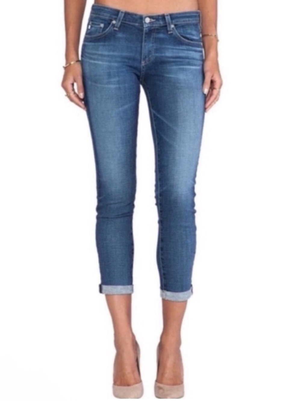AG Adriano Goldschmied Stilt Roll Up Denim Jeans Size 27